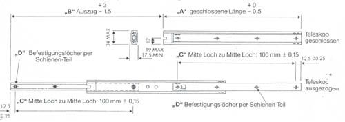 Süssco GmbH & Co. KG Regalsysteme Teleskopschiene 110 02