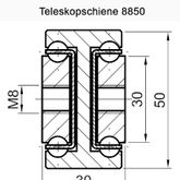 Süssco GmbH & Co. KG Regalsysteme Teleskopschiene 8850 04