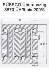 Süssco GmbH & Co. KG Regalsysteme Schwerlast-Teleskopschiene 8870 ÜA/5 02