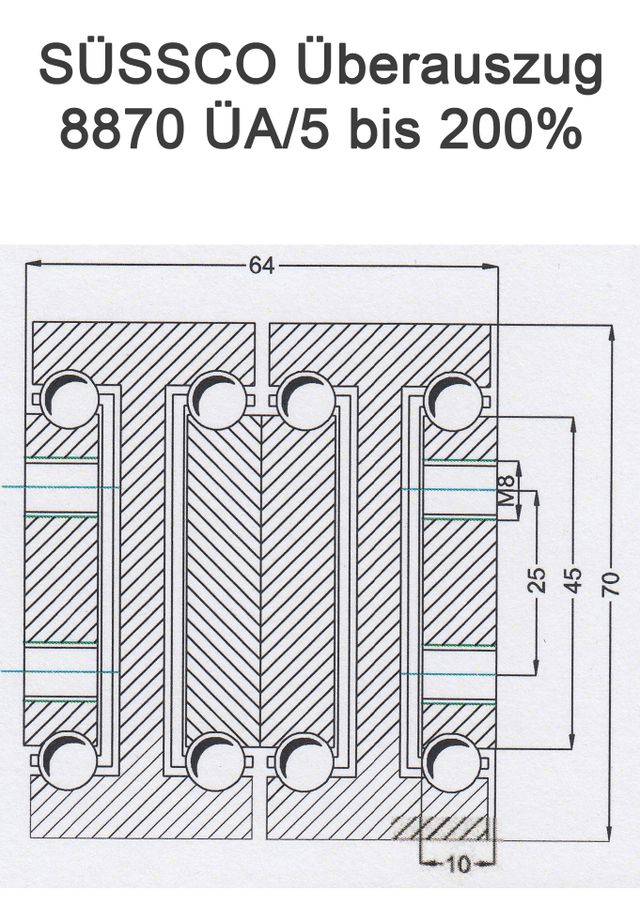 Süssco GmbH & Co. KG Regalsysteme Schwerlast-Teleskopschiene 8870 ÜA/5 04