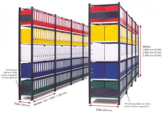 Süssco GmbH & Co. KG Regalsysteme Büroregal-Stecksystem 01