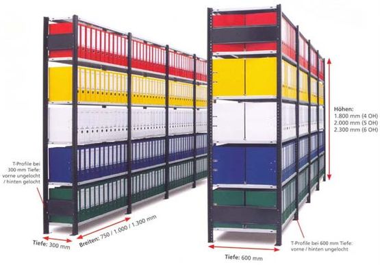 Süssco GmbH & Co. KG Regalsysteme Büroregal-Stecksystem 01