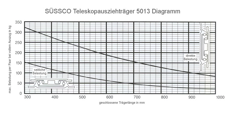 Süssco GmbH & Co. KG Regalsysteme Teleskopschiene 5013 03