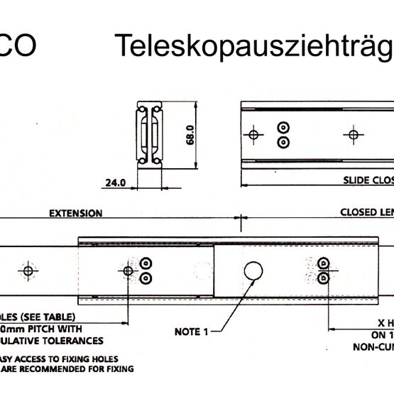 Süssco GmbH & Co. KG Regalsysteme Teleskopschiene 410 03