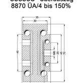 Süssco GmbH & Co. KG Regalsysteme Schwerlast-Teleskopschiene 8870 ÜA/4 06