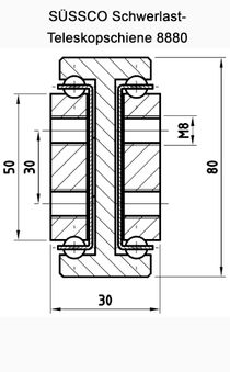 Süssco GmbH & Co. KG Regalsysteme Teleskopschiene 8880 01