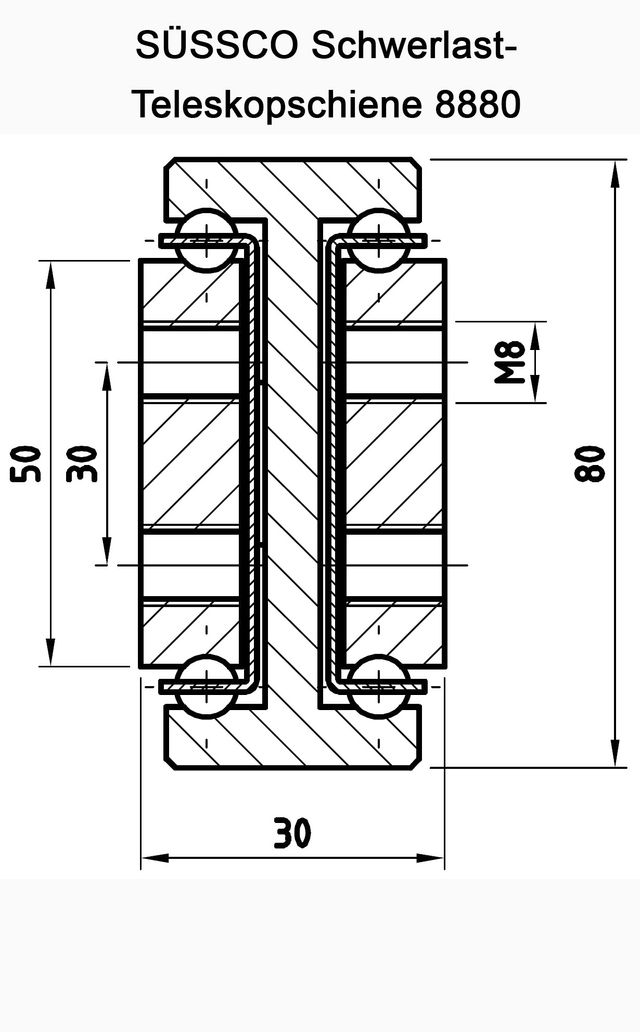 Süssco GmbH & Co. KG Regalsysteme Teleskopschiene 8880 03