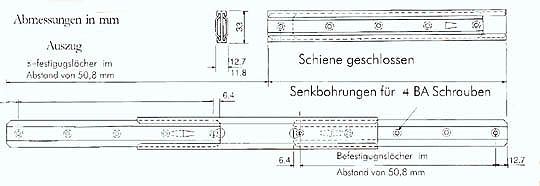 Süssco GmbH & Co. KG Regalsysteme Teleskopschiene 5012FN 03