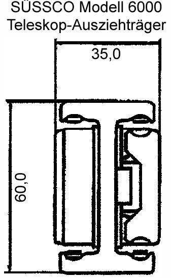 Süssco GmbH & Co. KG Regalsysteme Teleskopschiene 6000 03