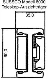 Süssco GmbH & Co. KG Regalsysteme Teleskopschiene 6000 01