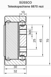 Süssco GmbH & Co. KG Regalsysteme Schwerlast-Teleskopschiene 8870 rezi 01