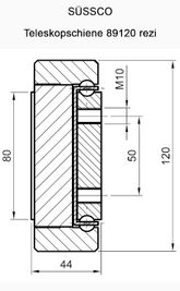 Süssco GmbH & Co. KG Regalsysteme Schwerlast-Teleskopschiene 89120 rezi 01