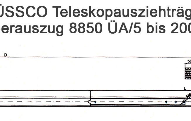 Süssco GmbH & Co. KG Regalsysteme Schwerlast-Teleskopschiene 8850 ÜA/5 03